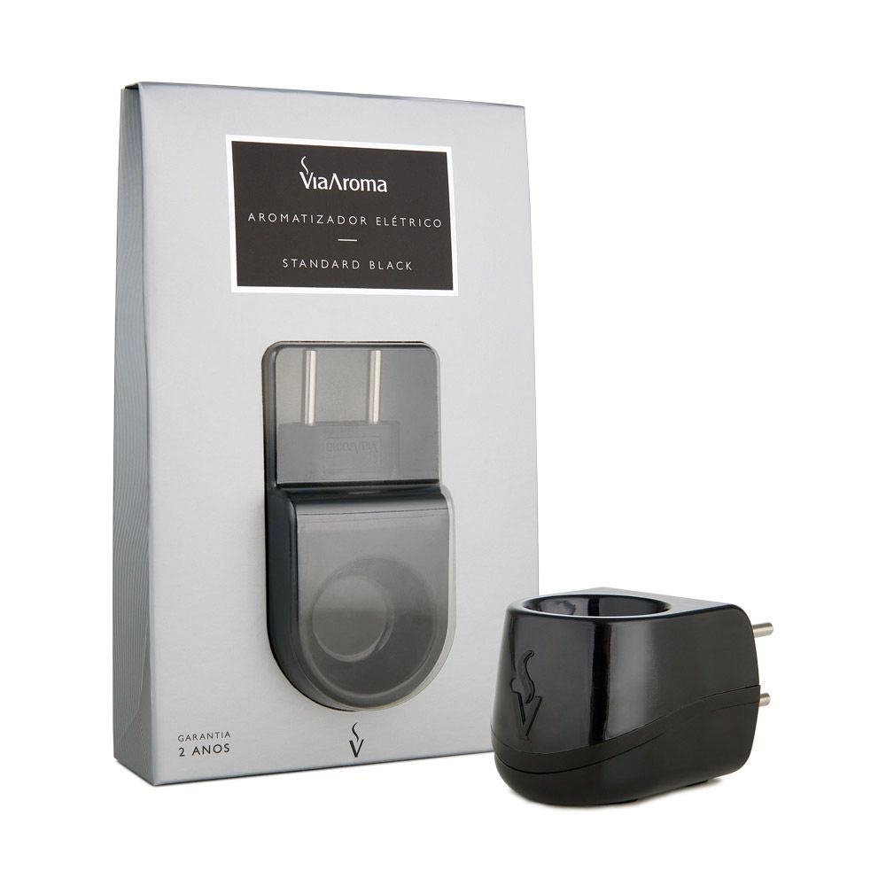 AROMATIZADOR ELETRICO VIA AROMA STANDARD BLACK PLASTICO