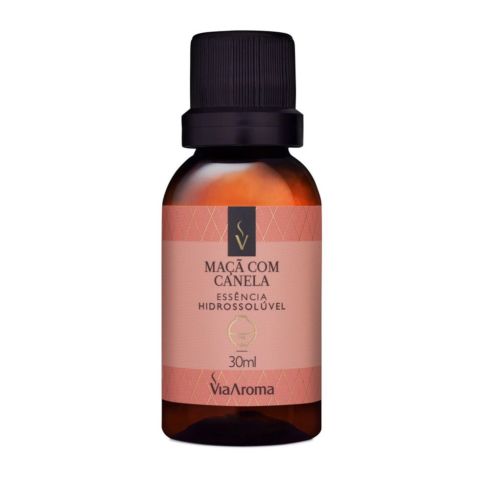 ESSENCIA HIDROSSOLUVEL VIA AROMA 30ML CLASSICA MACA COM CANELA