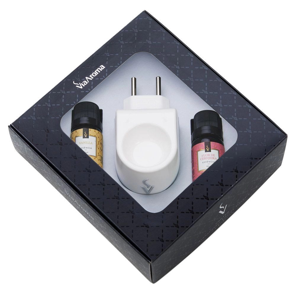 AROMATIZADOR ELETRICO KIT PRESENTE STANDARD FLOR DE CEREJEIRA/VANILLA